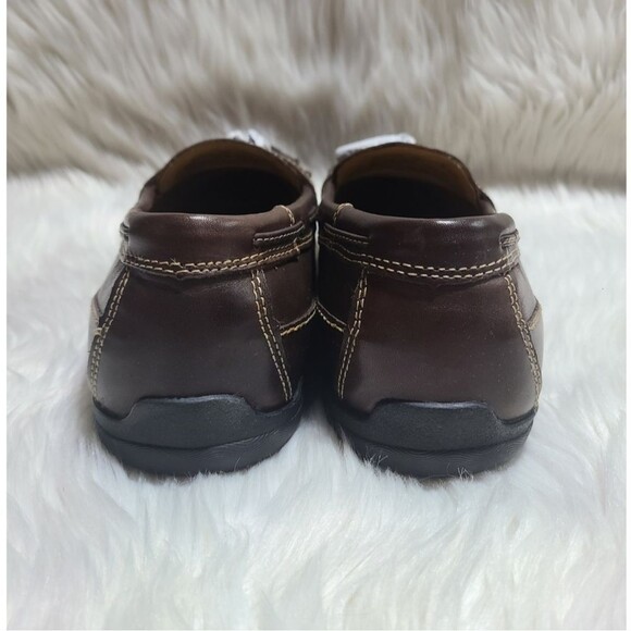 NWB|Men's Chaps Brown Leather Slip On Loafers, 10.5 - Picture 6 of 10